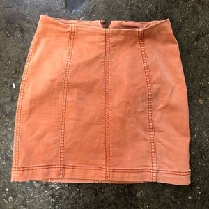 Free People orange mini skirt